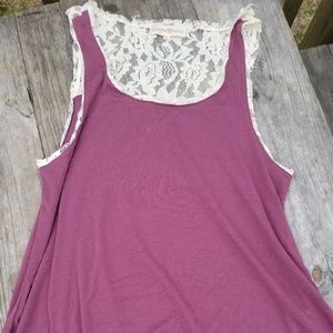 Altar'd State Purple & Lace Tank